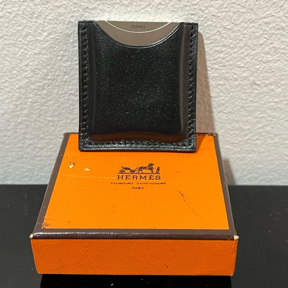 Hermes Cigar Cutter - Black Leather